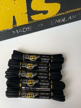 Vintage Dr. Martens MIE Black Thick Waxy Laces 47”